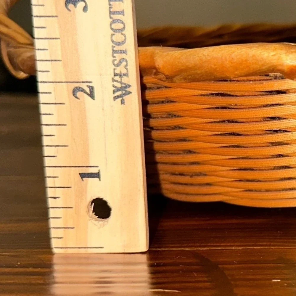 Vintage Oval Wicker Basket Tray with Handles Honey Brown Woven Home Decor